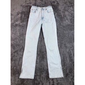Abercrombie Fitch The Slim Straight Ultra High Rise Light Wash Denim Jeans 27/4